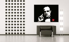 Рачно насликана POP ART слика THE GODFATHER VITO CORLEONE 70х100см