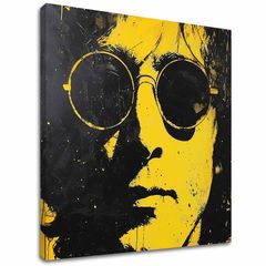 Слика JOHN LENNON - Жолта рефлексија на реалноста | 100% оригинално обоен акрилик